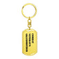 Combat Veteran's Grandmother - Luxury Dog Tag Keychain