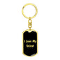 Love My Ocicat v2 - Luxury Dog Tag Keychain