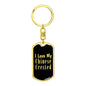 Love My Chinese Crested v2 - Luxury Dog Tag Keychain
