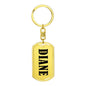 Diane v01 - Luxury Dog Tag Keychain