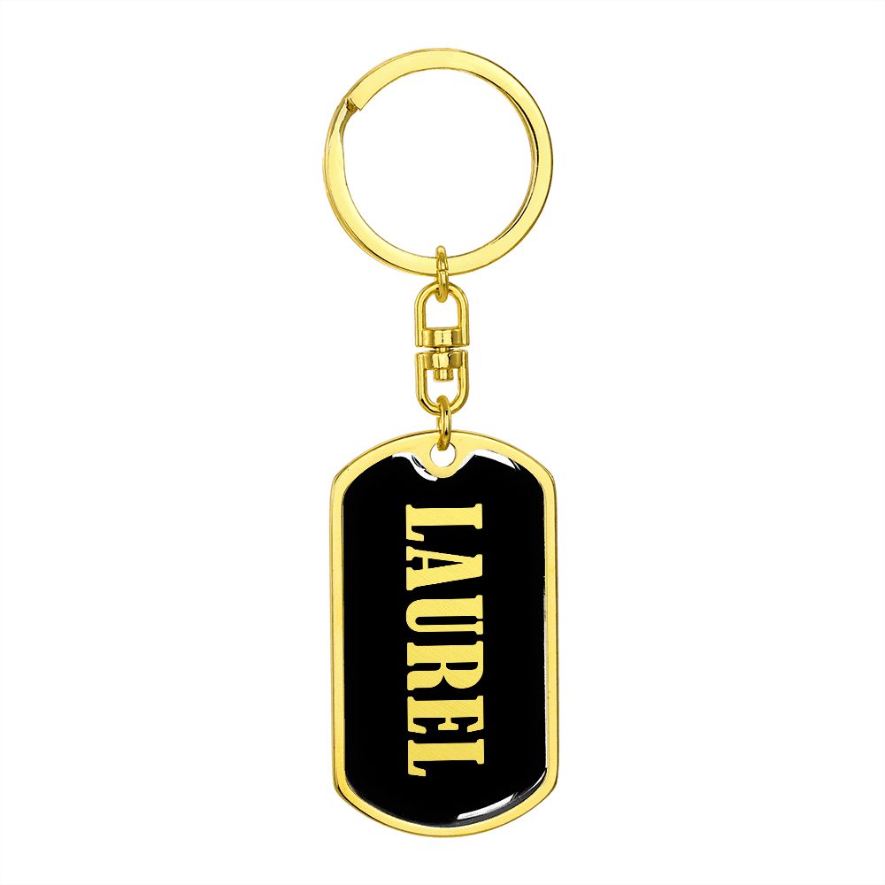 Laurel v02 - Luxury Dog Tag Keychain