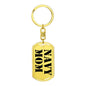 Navy Mom - Luxury Dog Tag Keychain