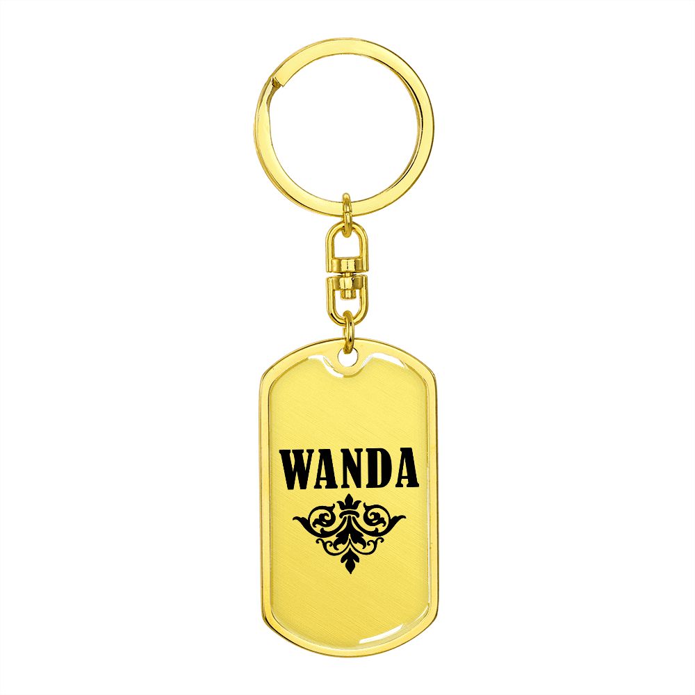 Wanda v01a - Luxury Dog Tag Keychain