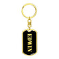 Edwin v3 - Luxury Dog Tag Keychain