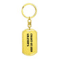 Coast Guard Grandpa - Luxury Dog Tag Keychain