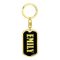 Emily v02 - Luxury Dog Tag Keychain
