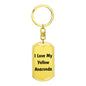 Love My Yellow Anaconda - Luxury Dog Tag Keychain