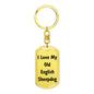 Love My Old English Sheepdog v4 - Luxury Dog Tag Keychain