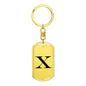 Initial X v1a - Luxury Dog Tag Keychain