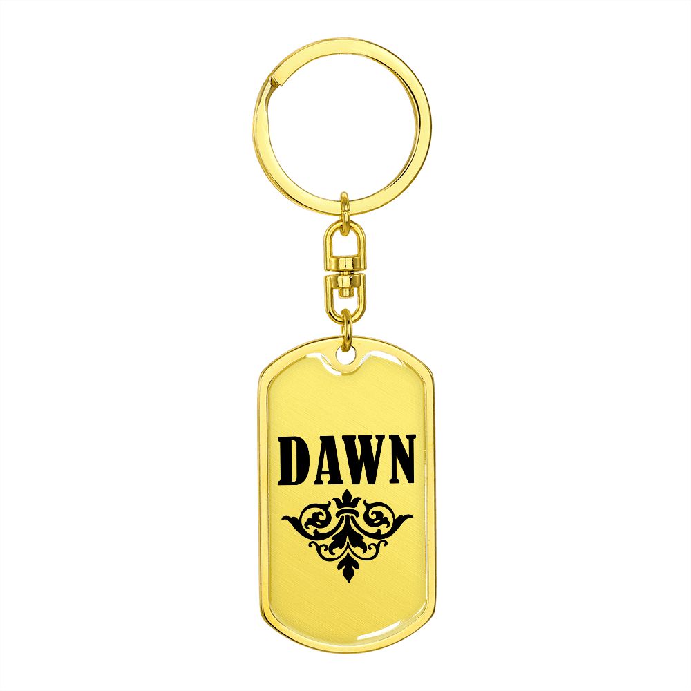 Dawn v01a - Luxury Dog Tag Keychain