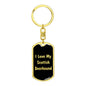 Love My Scottish Deerhound v5 - Luxury Dog Tag Keychain