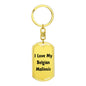 Love My Belgian Malinois v4 - Luxury Dog Tag Keychain