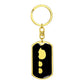 Mama Hedgehog With 2 Hoglets v2 - Luxury Dog Tag Keychain