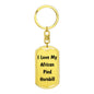 Love My African Pied Hornbill - Luxury Dog Tag Keychain