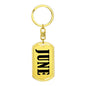 June v01 - Luxury Dog Tag Keychain