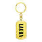 Laura v01 - Luxury Dog Tag Keychain