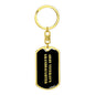 Army Veteran's Granddaughter v2 - Luxury Dog Tag Keychain