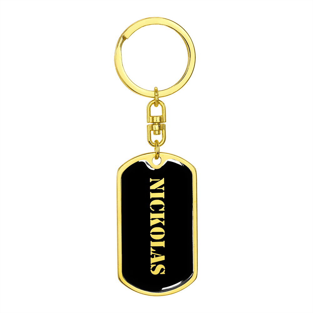 Nickolas v2 - Luxury Dog Tag Keychain