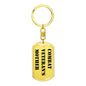 Combat Veteran's Mother - Luxury Dog Tag Keychain