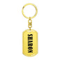 Sharon v01 - Luxury Dog Tag Keychain