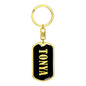 Tonya v02 - Luxury Dog Tag Keychain