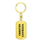Veteran's Grandma - Luxury Dog Tag Keychain
