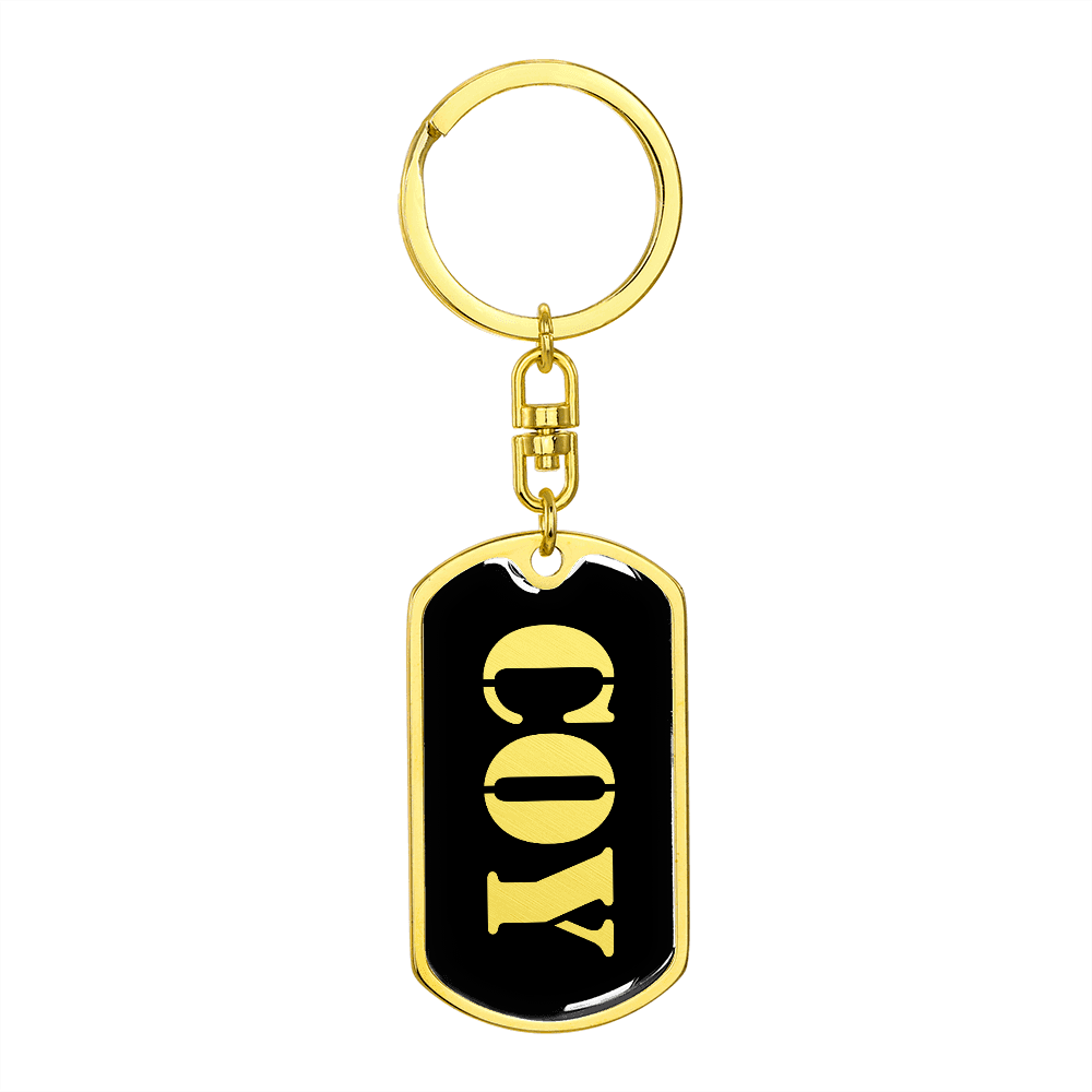 Coy v2 - Luxury Dog Tag Keychain
