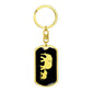 Mama Elephant With 1 Calf v2 - Luxury Dog Tag Keychain