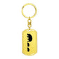 Mama Hippo With 2 Calves - Luxury Dog Tag Keychain