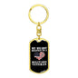 My Heart Belongs To A Military Veteran - Luxury Dog Tag Keychain