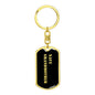 Navy Grandmother v2 - Luxury Dog Tag Keychain