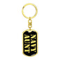 Navy Aunt v2 - Luxury Dog Tag Keychain
