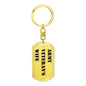 Army Veteran's Wife - Luxury Dog Tag Keychain