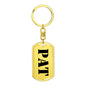 Pat - Luxury Dog Tag Keychain