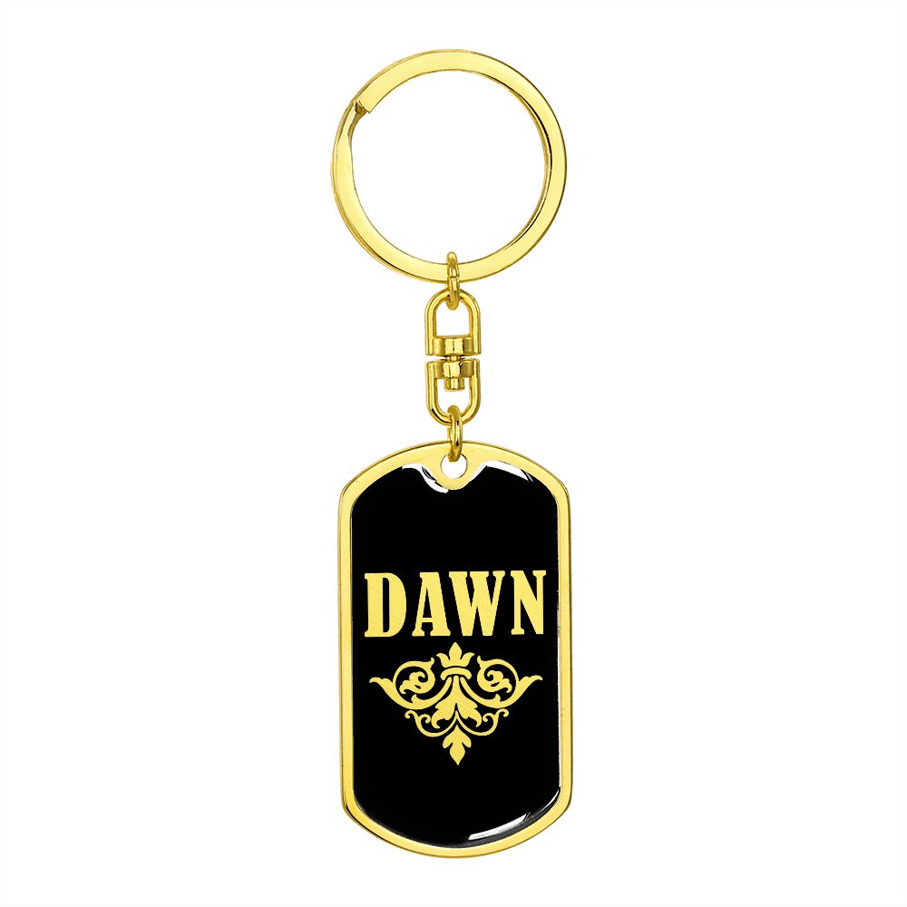Dawn v02a - Luxury Dog Tag Keychain