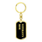 Veteran's Mom v2 - Luxury Dog Tag Keychain