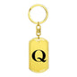 Initial Q v1a - Luxury Dog Tag Keychain