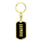 Jasmine v02 - Luxury Dog Tag Keychain
