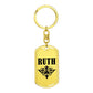 Ruth v01a - Luxury Dog Tag Keychain