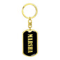 Marsha v02 - Luxury Dog Tag Keychain