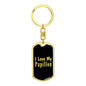 Love My Papillon v2 - Luxury Dog Tag Keychain