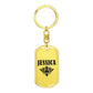 Jessica v01a - Luxury Dog Tag Keychain