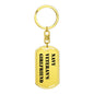 Navy Veteran's Girlfriend - Luxury Dog Tag Keychain