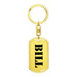 Bill - Luxury Dog Tag Keychain