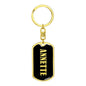 Annette v02 - Luxury Dog Tag Keychain