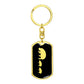 Mama Hippo With 2 Calves v2 - Luxury Dog Tag Keychain