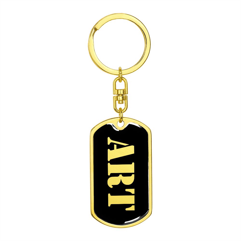 Art v2 - Luxury Dog Tag Keychain