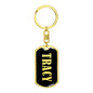 Tracy v02 - Luxury Dog Tag Keychain