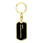 Army Granddaughter v2 - Luxury Dog Tag Keychain