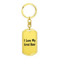 Love My Great Dane - Luxury Dog Tag Keychain